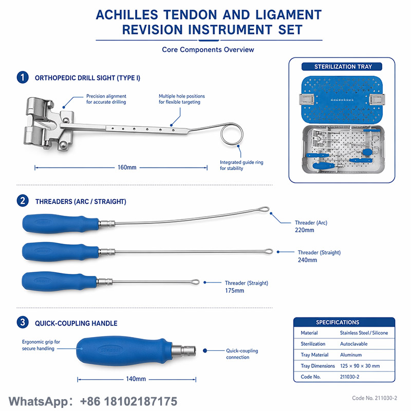 Achilles Tendon and Ligament Revision Instrument Set